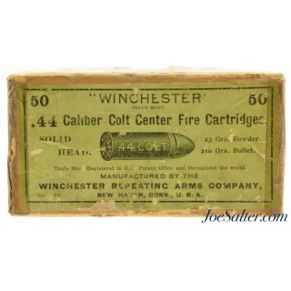  Early 1900's Winchester 44 Colt Black Powder Ammo Full Box 