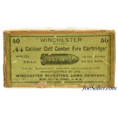  Early 1900's Winchester 44 Colt Black Powder Ammo Full Box 