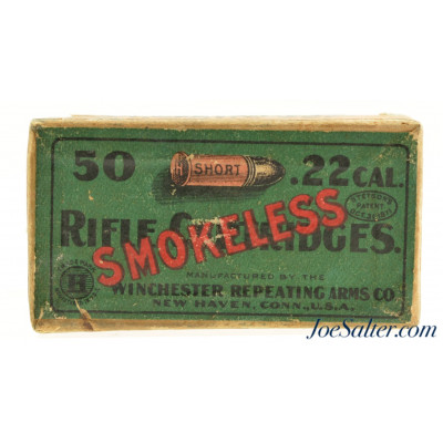  Winchester 22 Short Red & Green Smokeless Issue Ammo Full Box