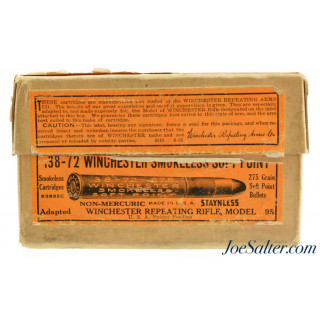  Full Box Winchester 38-72 Win Smokeless Soft Point Ammo 275 Grain Model 95