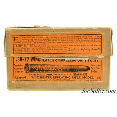  Full Box Winchester 38-72 Win Smokeless Soft Point Ammo 275 Grain Model 95