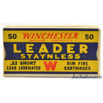 Brick Fresh 1938 Winchester Leader Target 22 Short Ammo Full Box K2383R