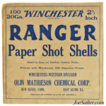 Winchester Ranger 20 GA Paper Primed Empty Shot Shell Partial Box 85 Count