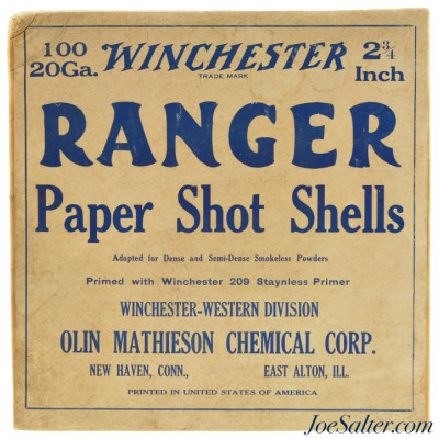 Winchester Ranger 20 GA Paper Primed Empty Shot Shell Partial Box 85 Count