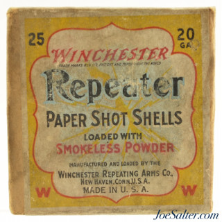 Sealed! Winchester REPEATER Paper 20 GA Paper Shot Shells 