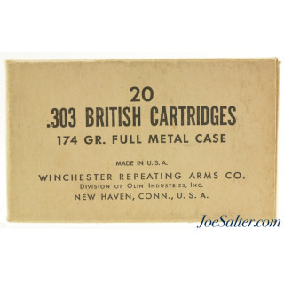Winchester 303 British War Contract Ammo 174 Grain Full Metal Case 20 Rds