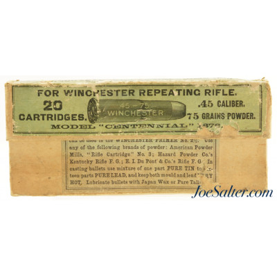 Winchester 45-75 Ammo Final Version “Model Centennial 1876” Full Box