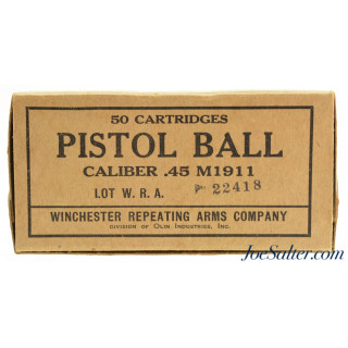 Winchester Pistol Ball Cal .45 M1911 1 Box of 50