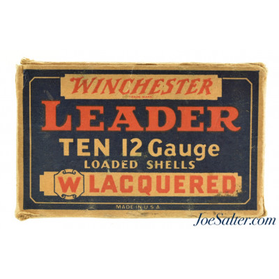  Rare Winchester Leader Ten Pack 12 Gauge Staynless-Lacquered Shotshells