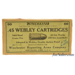 Excellent Scarce Full Box Winchester 45 Webley Ammunition 6/19 Code