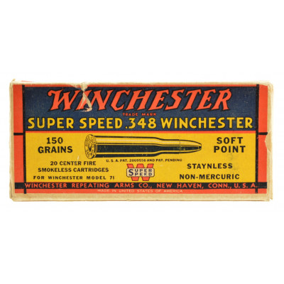 Winchester “1935” Box 348 Win Ammo 150 Grain Soft Point