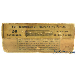  Seldom-Seen Winchester 50-95 Express Ammunition Full Box 