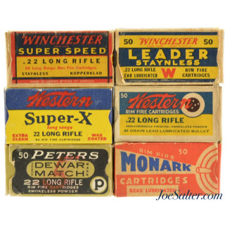 Collector Lot 22LR Ammunition Winchester Western Peters Federal 