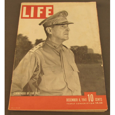 Life Magazine Dec 8, 1941 Gen MacArthur Cover