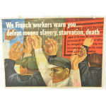 Original Ben Shahn Poster French Workers WWII Propaganda