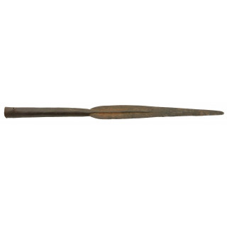 Antique Hand forged leaf style African spear