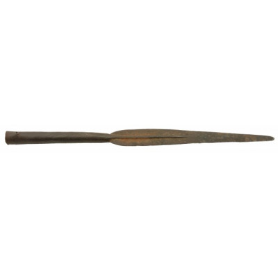 Antique Hand forged leaf style African spear