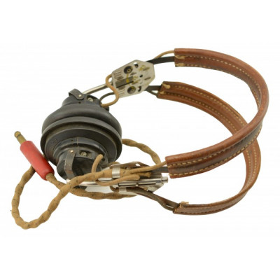 WWII Western Electric ANB-H-1 Flying Helmet Receiver Headphones Set