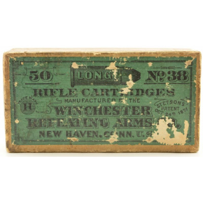 Winchester 1880's Box 38 Long Rim Fire Ammunition "Rifle" Cartridges