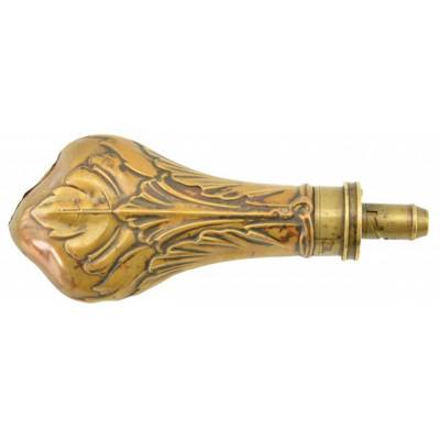 J. Matthewman Brass and Copper Powder Flask Foliage #654