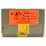 A-Square Ammunition Monolithic Solids .416 Remington 400gr. 20