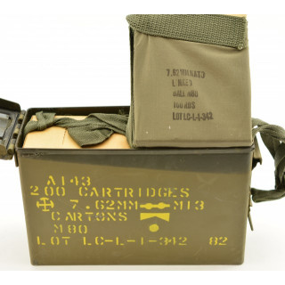 Lake City 7.62x51mm M80 Ammo 147gr FMJ 200 Rounds Linked