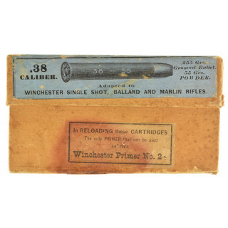 Excellent Early 1st Type Black Powder Winchester 38-55 Ammo