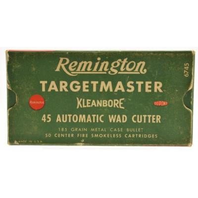 Remington UMC 45 Auto Wad Cutter Targetmaster Kleanbore 185 GR MC