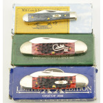 Lot of Three Case Pocket Knives Jack/Canoe