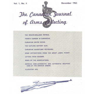 Canadian Journal of Arms Collecting - Vol. 1 No. 4 (Nov 1963)
