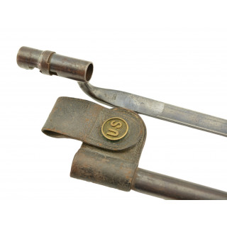 Original US M1873 Trapdoor Socket Bayonet w/ Scabbard