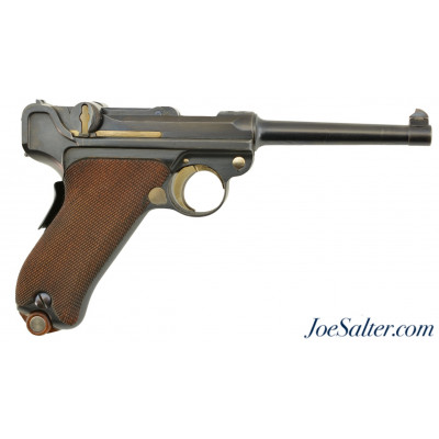 Swiss Military 1900 Luger Pistol by DWM with Unaltered Rear Sight