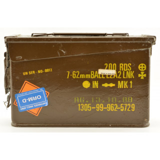 British Sealed Ammo Can 7.62mm Ball L2A2 LNK 200rds Ammo