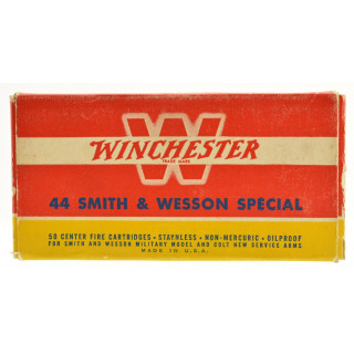 Excellent Winchester “1954” Style Box 44 S&W Special Ammo Full Box
