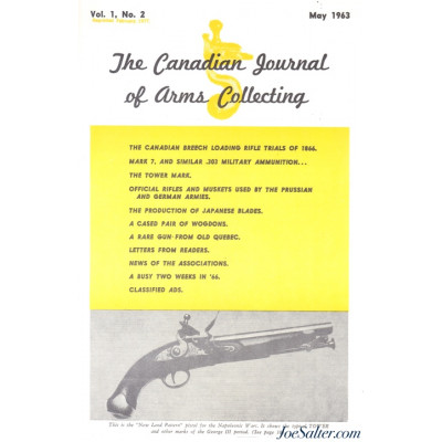The Canadian Journal of Arms Collecting  - Vol .1 No.2 May. 1963