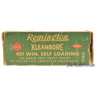 Box of Remington .401 WSL Cartridges
