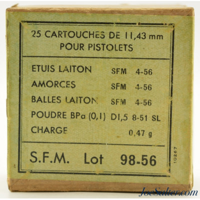 S.F.M. French military 45 ACP Ball 1956
