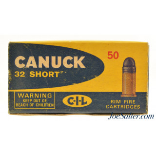 Full Box Canuck 32 Short Rim Fire Ammunition 50 Rounds