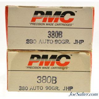 PMC 380 Auto Ammo 90 Grain JHP Hollow Point 2 Full Boxes 100 Rounds