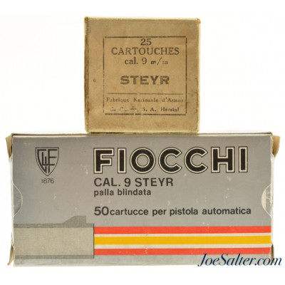 FN Fiocchi cal. 9 Steyr Ammunition 75 Rounds