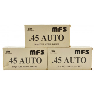 MFS 45 Auto 230gr. FMJ Hungary 150 rounds