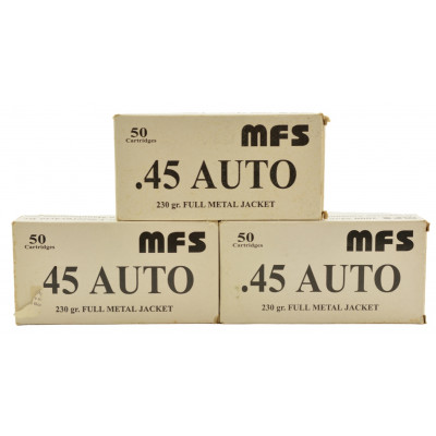 MFS 45 Auto 230gr. FMJ Hungary 150 rounds