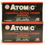 Atomic Subsonic Ammo 7.62 x 39mm 220 Gr Sierra MatchKing 100 Rds