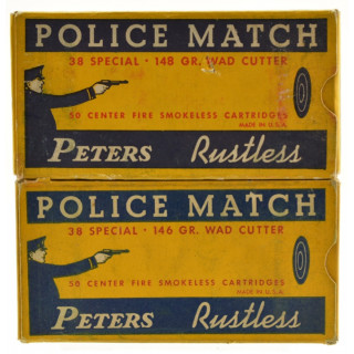 Peters Police Match 38 Special Ammo 148 Gr Wad Cutter 40 Rnds