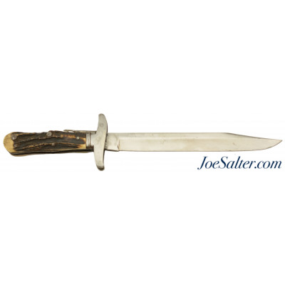 Folding Bowie Knife E.C.W. Stag Grip 