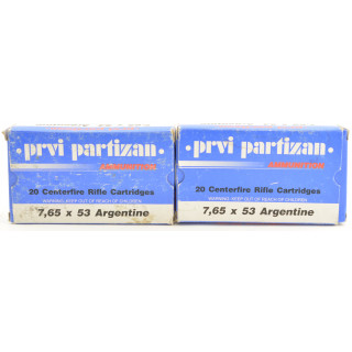 PPU 7.65 x 53mm Argentine 180gr. ammunition 40 Rounds