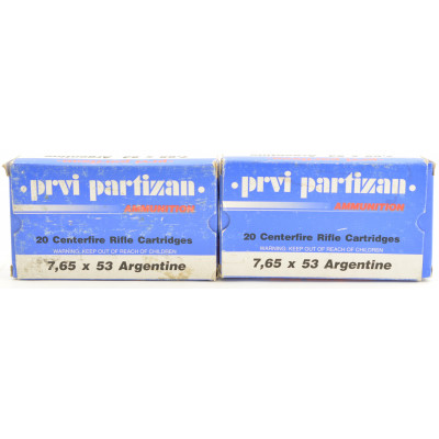 PPU 7.65 x 53mm Argentine 180gr. ammunition 40 Rounds