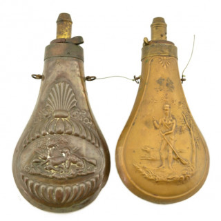 Two Antique Powder Flasks