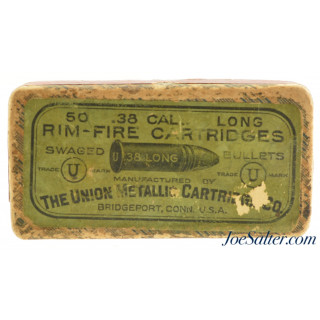 Union Metallic Cartridge Co. 38 Long Rim-Fire Black Powder Ammo Full Box 