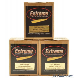 Extreme Custom Loaded 300 Savage Ammo 60 rounds 150gr SST 